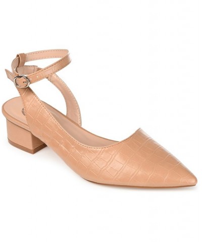 Women's Keefa Ankle-Strap Heels Brown $39.90 Shoes